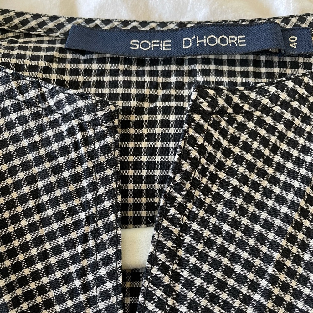 Sofie D’Hoore cotton black white size 40 top blouse EUC